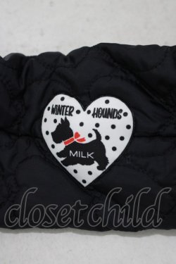 画像2: MILK / ハートキルトマフラー  ブラック H-25-05-06-076-ML-ZA-KB-ZH