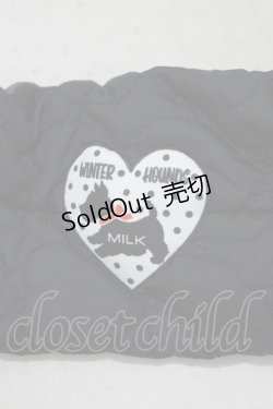 画像2: MILK / ハートキルトマフラー  ブラック H-25-05-06-076-ML-ZA-KB-ZT421