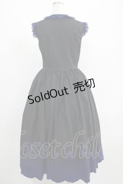 画像3: Moi-meme-Moitie / Rose Garden刺繍サンドレス 9号 黒×青 H-25-05-06-001-MO-OP-KB-ZH
