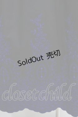 画像4: Moi-meme-Moitie / Rose Garden刺繍サンドレス 9号 黒×青 H-25-05-06-001-MO-OP-KB-ZH