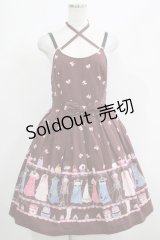 Emily Temple cute / クローゼットウエストリボンノースリーブワンピース  ブラウン H-25-05-06-012-ET-OP-KB-ZH