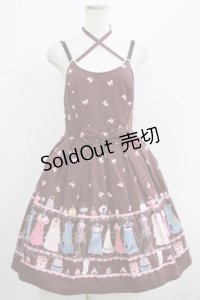 Emily Temple cute / クローゼットウエストリボンノースリーブワンピース  ブラウン H-25-05-06-012-ET-OP-KB-ZH