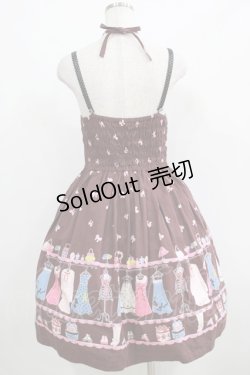画像3: Emily Temple cute / クローゼットウエストリボンノースリーブワンピース  ブラウン H-25-05-06-012-ET-OP-KB-ZH