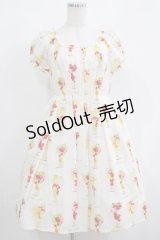Jane Marple / Gelee de Fruitsのスモックワンピース M アイボリー H-25-05-06-015-JM-OP-KB-ZH