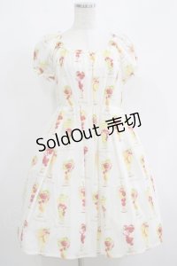 Jane Marple / Gelee de Fruitsのスモックワンピース M アイボリー H-25-05-06-015-JM-OP-KB-ZH