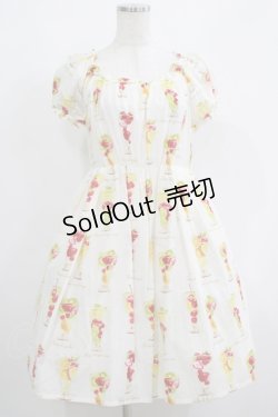 画像1: Jane Marple / Gelee de Fruitsのスモックワンピース M アイボリー H-25-05-06-015-JM-OP-KB-ZH