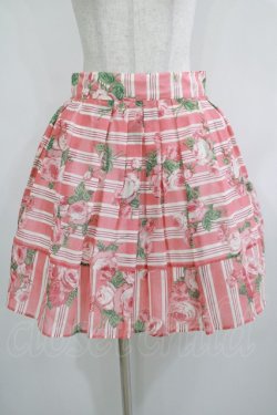 画像1: Jane Marple / ローズストライプのスカート M ピンク H-25-05-06-021-JM-SK-KB-ZH