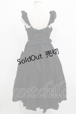 画像3: Angelic Pretty / クレッシェンドティアードジャンパースカート Free ブラック H-25-05-07-003-AP-OP-NS-ZH