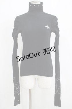 画像1: Dim Moire / ハイネックトップス Free ブラック H-25-05-07-044-LO-TO-NS-ZH