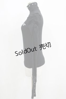 画像2: Dim Moire / ハイネックトップス Free ブラック H-25-05-07-044-LO-TO-NS-ZH