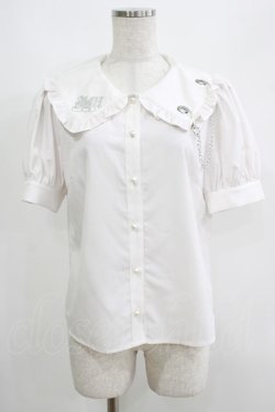 画像1: Jamie エーエヌケー / 衿チェーンブラウス M オフ H-25-05-07-048-LO-BL-NS-ZH