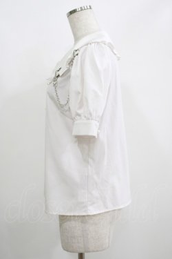 画像2: Jamie エーエヌケー / 衿チェーンブラウス M オフ H-25-05-07-048-LO-BL-NS-ZH