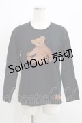 PINK HOUSE / くまさんプリントロングスリ‐ブTシャツ Free ブラック H-25-05-07-053-LO-TO-NS-ZH