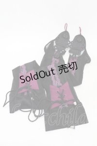Ozz oneste / メッシュアームカバー  黒×紫 H-25-05-07-1004-OO-ZA-KB-ZH
