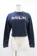 MILK / ロゴショートトレーナー  ネイビー H-25-05-07-1034-ML-TO-KB-ZH