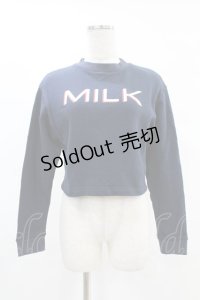 MILK / ロゴショートトレーナー  ネイビー H-25-05-07-1034-ML-TO-KB-ZH