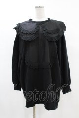 Candy Stripper / FRILL COLLAR SWEAT  ブラック H-25-05-07-1035-PU-TO-KB-ZH