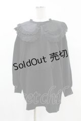 Candy Stripper / FRILL COLLAR SWEAT  ブラック H-25-08-17-002-PU-TO-KB-ZH