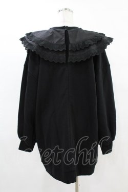 画像2: Candy Stripper / FRILL COLLAR SWEAT  ブラック H-25-05-07-1035-PU-TO-KB-ZH