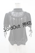 Ozz oneste / 薔薇刺繍ヨークレーストップス  黒 H-25-05-07-1036-OO-TO-KB-ZH