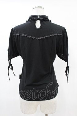 画像2: Ozz oneste / 薔薇刺繍ヨークレーストップス  黒 H-25-05-07-1036-OO-TO-KB-ZH