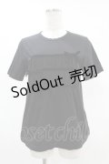 Jane Marple / ベルベットリボントリミングTシャツ  ブラック H-25-05-07-1038-JM-TO-KB-ZH