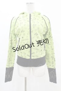 TOXIC STAR / 総柄ワッペンパーカー  ライム H-25-05-07-1054-PU-TO-KB-ZH