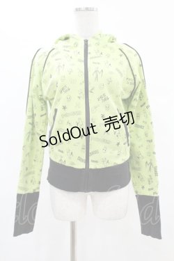 画像1: TOXIC STAR / 総柄ワッペンパーカー  ライム H-25-05-07-1054-PU-TO-KB-ZH