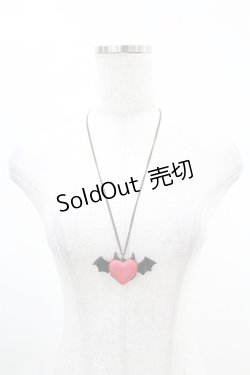 画像2: Q-pot. / デビルハートブラックセサミマカロンネックレス  レッド H-25-05-07-1007-QP-AC-KB-ZH