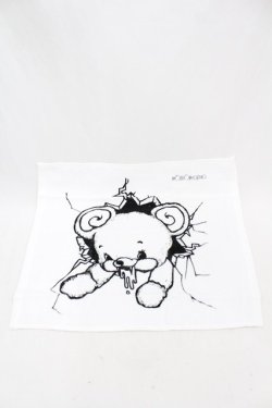 画像1: yaponskii / よだれベアプリントタオル  白 H-25-05-07-1002-PU-ZA-KB-ZH