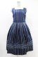 画像1: Jane Marple / Ribbon stripe jacquardのドミトリードレス  ネイビー H-25-05-07-1020-JM-OP-KB-ZH (1)
