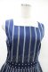 画像4: Jane Marple / Ribbon stripe jacquardのドミトリードレス  ネイビー H-25-05-07-1020-JM-OP-KB-ZH (4)