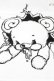 画像2: yaponskii / よだれベアプリントタオル  白 H-25-05-07-1002-PU-ZA-KB-ZH (2)