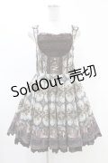 Ozz oneste / 天使絵画ヨーク切替ジャンパースカート  茶 H-25-05-07-1024-OO-OP-KB-ZH