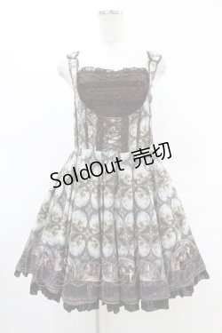 画像1: Ozz oneste / 天使絵画ヨーク切替ジャンパースカート  茶 H-25-05-07-1024-OO-OP-KB-ZH