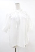 Jane Marple Dans Le Salon / Drawstring collar blouse  白 H-25-05-07-1030-JM-BL-KB-ZH