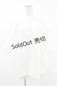 Jane Marple Dans Le Salon / Drawstring collar blouse  白 H-25-05-07-1030-JM-BL-KB-ZH