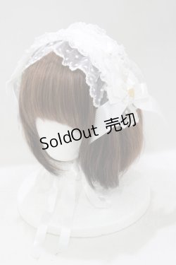 画像1: Angelic Pretty / レースハートチャームバラレースヘッドドレス  オフ H-25-05-07-069-AP-AC-NS-ZH