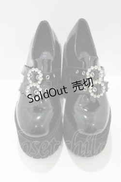画像1: Bubbles / ダブルバックル厚底シューズ 39（24.0cm〜24.5cm） ブラック H-25-05-07-077-CA-SH-NS-ZH