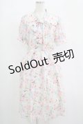 axes femme POETIQUE / フラワーキャットボウタイワンピース M イエロー H-25-05-07-010-AX-OP-NS-ZH