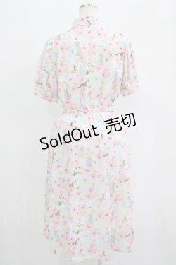 画像3: axes femme POETIQUE / フラワーキャットボウタイワンピース M イエロー H-25-05-07-010-AX-OP-NS-ZH