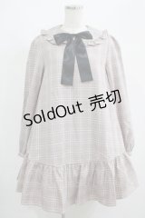 Ank Rouge / チェックAラインワンピース M ブラウン H-25-05-07-018-CA-OP-NS-ZH