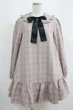 画像1: Ank Rouge / チェックAラインワンピース M ブラウン H-25-05-07-018-CA-OP-NS-ZH