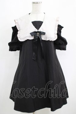 画像1: Amavel / Noir CroixオープンショルダーAラインワンピース Free ブラック H-25-05-07-019-CA-OP-NS-ZH