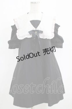 画像1: Amavel / Noir CroixオープンショルダーAラインワンピース Free ブラック H-25-05-07-019-CA-OP-NS-ZH