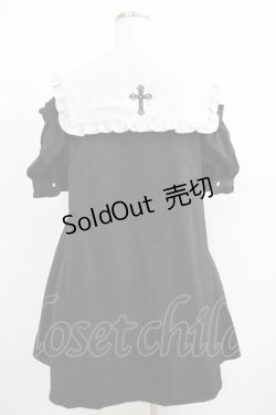 画像3: Amavel / Noir CroixオープンショルダーAラインワンピース Free ブラック H-25-05-07-019-CA-OP-NS-ZH