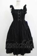 Angelic Pretty / クレッシェンドティアードジャンパースカート Free ブラック H-25-05-07-003-AP-OP-NS-ZH