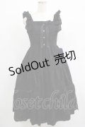 Angelic Pretty / クレッシェンドティアードジャンパースカート Free ブラック H-25-05-07-003-AP-OP-NS-ZH
