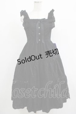 画像1: Angelic Pretty / クレッシェンドティアードジャンパースカート Free ブラック H-25-05-07-003-AP-OP-NS-ZH