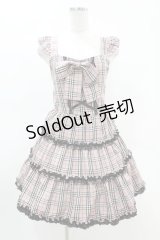 Princess Melody / チェックリボンジャンパースカート Free ピンク H-25-05-08-035-EL-OP-NS-ZH